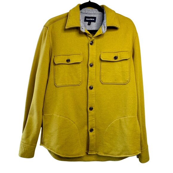 Bonobos Other - BONOBOS Yellow Fleece Shacket Mens M Medium Soft Shirt Jacket Cozy Stylish Men